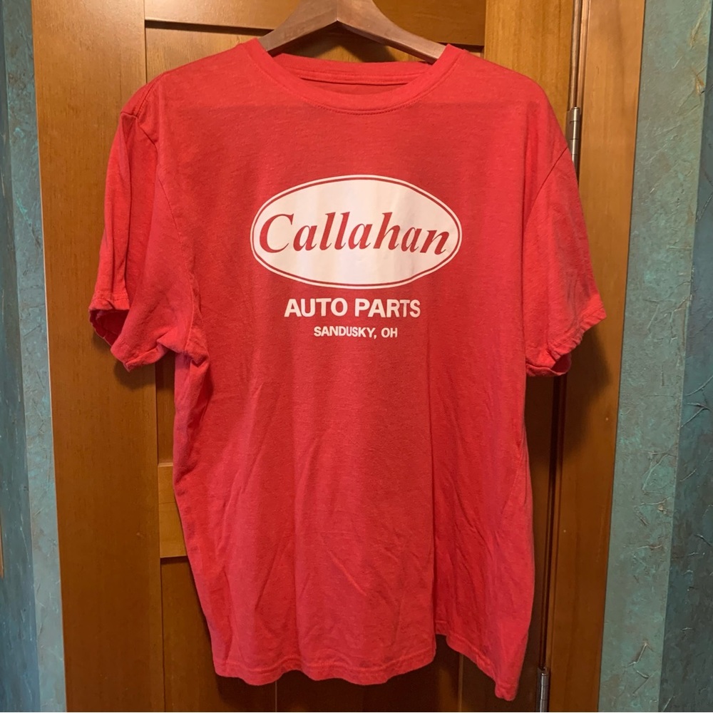 Callahan’s Auto parts red shirt. Size XL